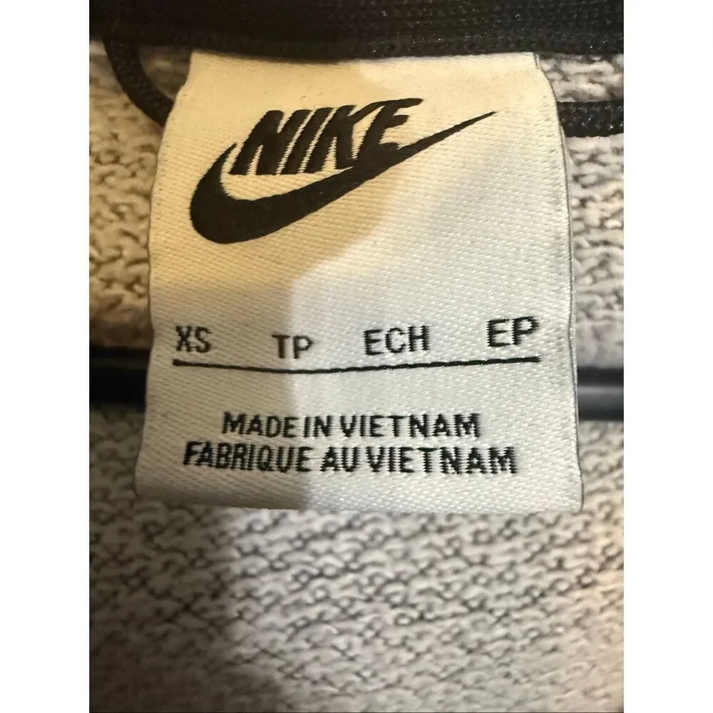 Nike Youth Fleece Sportswear Tech Fleec Full Zip Winterized Hoodie Gray Size XS